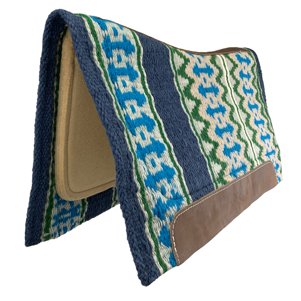 Showman™  Felt Bottom Saddle Pad. Hand Tooled Hair on Argentina Cowhide. main image 1