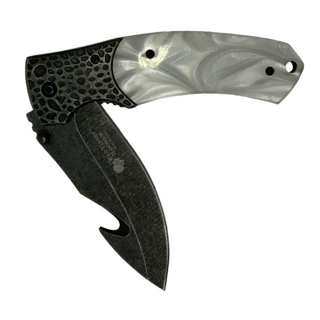 Wild Turkey Handmade Collection Pearl Gut Hook Folding Knife